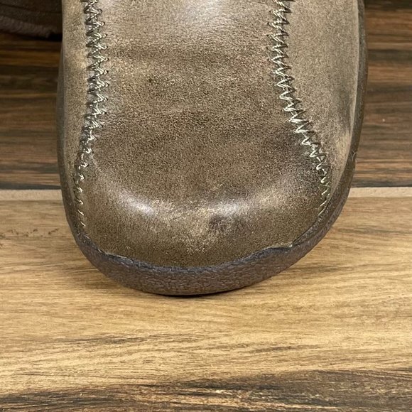 Dansko Womens Kim Nubuck Distressed Brown Leather Round Toe Slip On Clog Sz EU37 - Picture 9 of 10